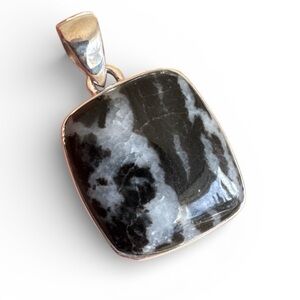 White Buffalo Solid 925 Sterling Silver Pendant